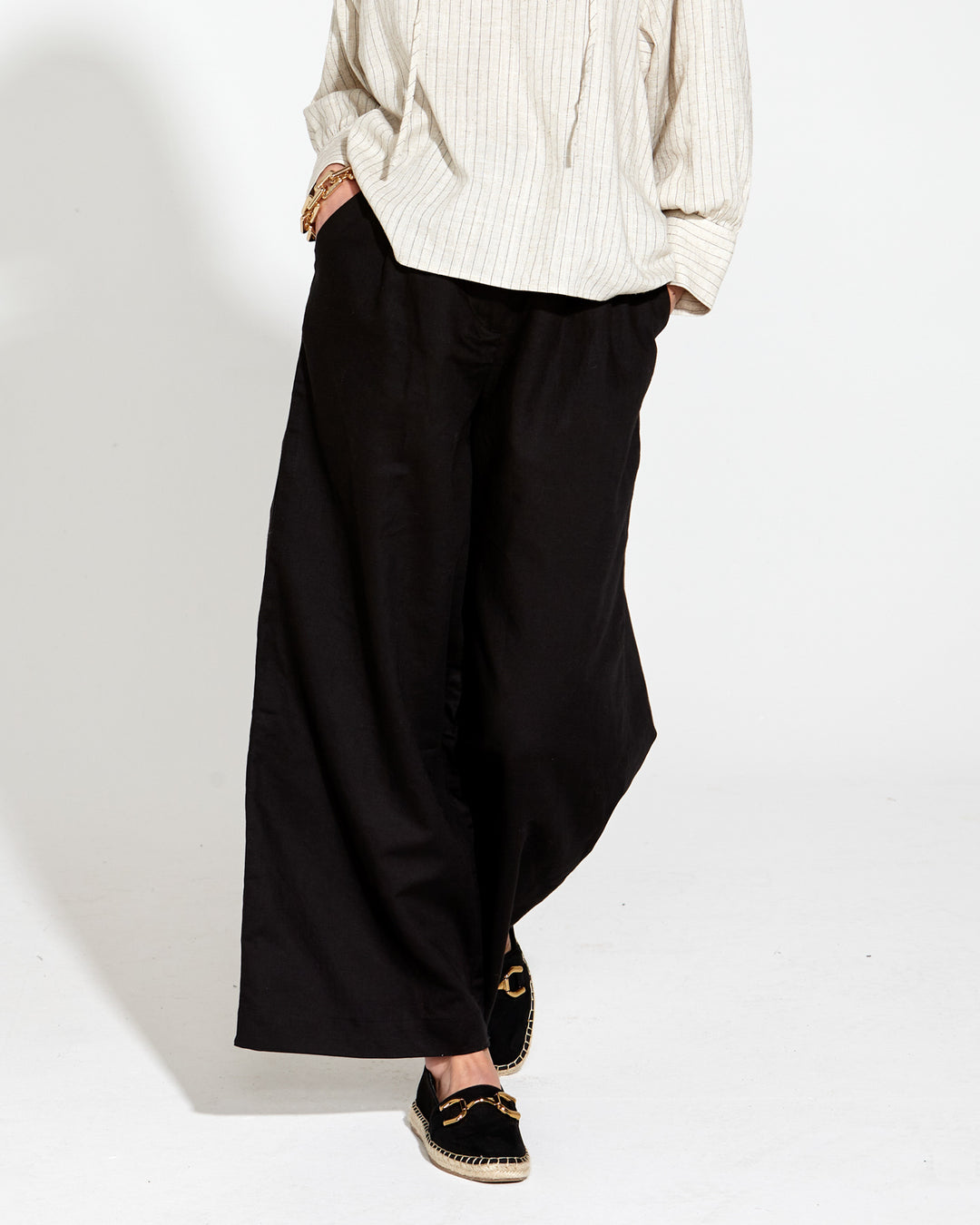 Heritage Linen Wide Leg Pant - Black – FATE+BECKER