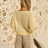 Mila Pointelle Top - Lemon