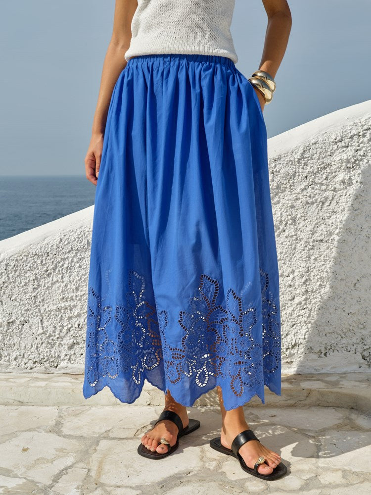 Cosette Skirt in Cobalt | Fate + Becker - view 3