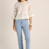 Gaia Lace Top - Ecru