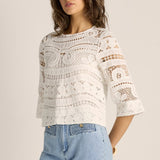 Gaia Lace Top - Ecru