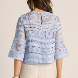 Gaia Lace Top - Powder Blue