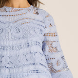 Gaia Lace Top - Powder Blue