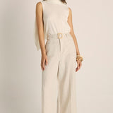 Remi Raffia Pant - Flax