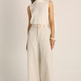 Remi Raffia Pant - Flax