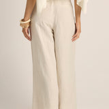 Remi Raffia Pant - Flax