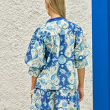 Saskia Balloon Shirt in Oceania | Fate + Becker - view 3
