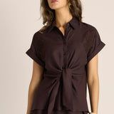 Bronte Embroidered Tie Shirt