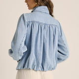 Lila Denim Bubble Jacket - Light Wash