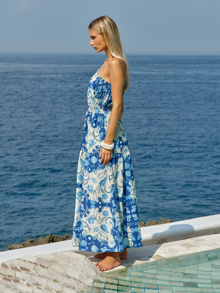 Seraphina Maxi Dress in Oceania | Fate + Becker - view 3