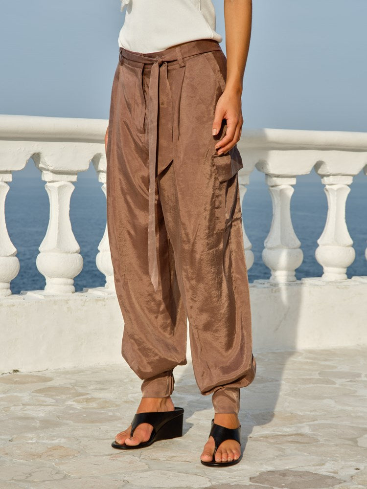 Esti Balloon Jogger in Tan | Fate + Becker - view 2