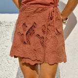 Colette Lace Skort in Red Clay | Fate + Becker