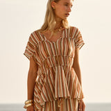 Ophelia Top in Sandbar Stripe | Fate + Becker - view 2