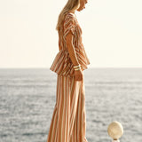 Ophelia Top in Sandbar Stripe | Fate + Becker - view 3