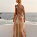 Callista Midi Dress - Sandbar Stripe