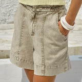 Noemi Short in Parchment | Fate + Becker - view 3