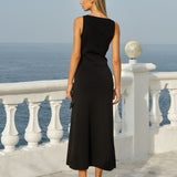 Ingrid Applique Midi Dress in Black | Fate + Becker - view 3