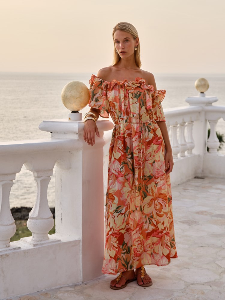 Cosima Floral Midi Dress in Petal | Fate + Becker
