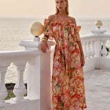Cosima Floral Midi Dress in Petal | Fate + Becker