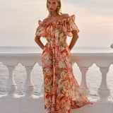 Cosima Floral Midi Dress in Petal | Fate + Becker - view 2