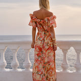 Cosima Floral Midi Dress - Petal