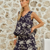 Camilla Tank in Navy | Fate + Becker - view 2
