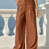 Arlette Pant in Bronze | Fate + Becker - view 2