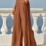 Arlette Pant in Bronze | Fate + Becker - view 3