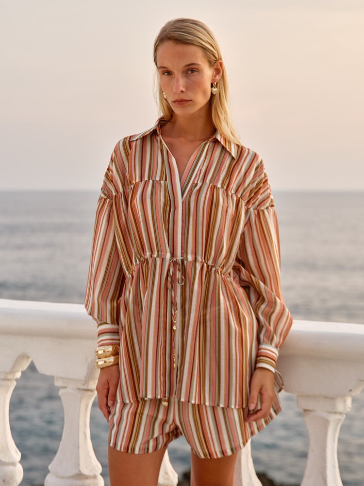 Lucette Shirt in Sandbar Stripe | Fate + Becker