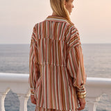 Lucette Shirt in Sandbar Stripe | Fate + Becker - view 3