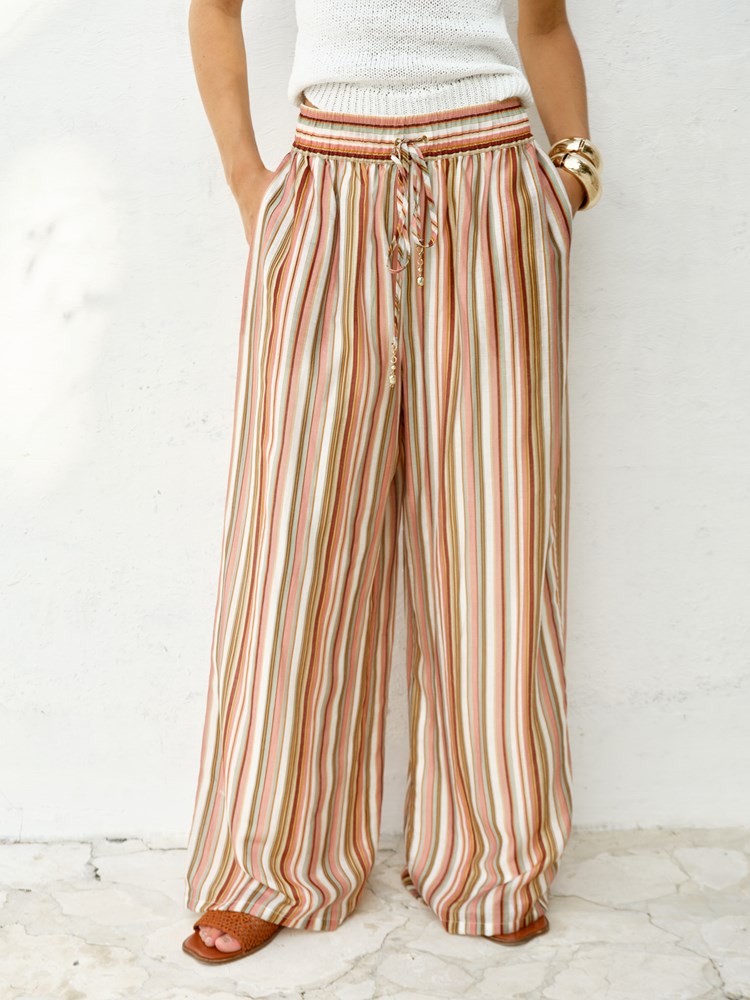 Elysia Pant in Sandbar Stripe | Fate + Becker - view 2
