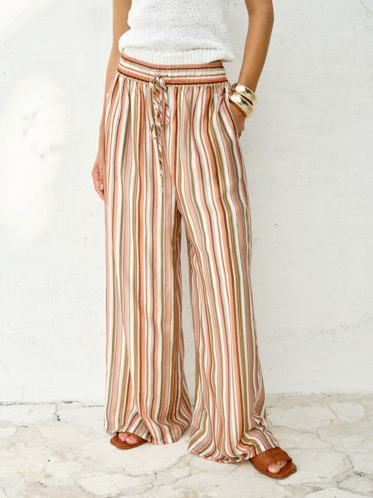 Elysia Pant in Sandbar Stripe | Fate + Becker - view 3