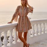 Vera Mini Dress in Sandbar Stripe | Fate + Becker