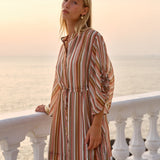 Vera Mini Dress in Sandbar Stripe | Fate + Becker - view 2