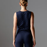 Lotus Knit Vest - Navy