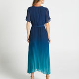 Olivia Ombre Dress - Navy Teal