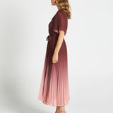 Olivia Ombre Dress - Wine Pink