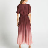 Olivia Ombre Dress - Wine Pink