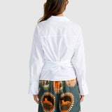 Wildflare Wrap Shirt - White