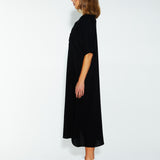 Statues Shirt Dress - Black