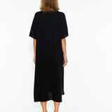 Statues Shirt Dress - Black