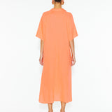 Statues Shirt Dress - Neon Melon