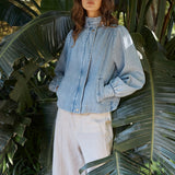 Lila Denim Bubble Jacket - Light Wash