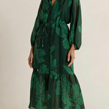 Lynn Tiered Dress - Evergreen
