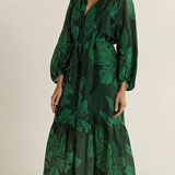 Lynn Tiered Dress - Evergreen
