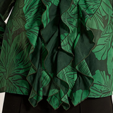 Lynn Ruffle Blouse - Evergreen