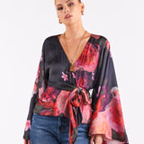 You're Enough Wrap Top - Floral