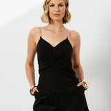 Dance Twist Front Top - Black