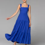 Heart & Soul Tiered Maxi Dress - Cobalt Blue