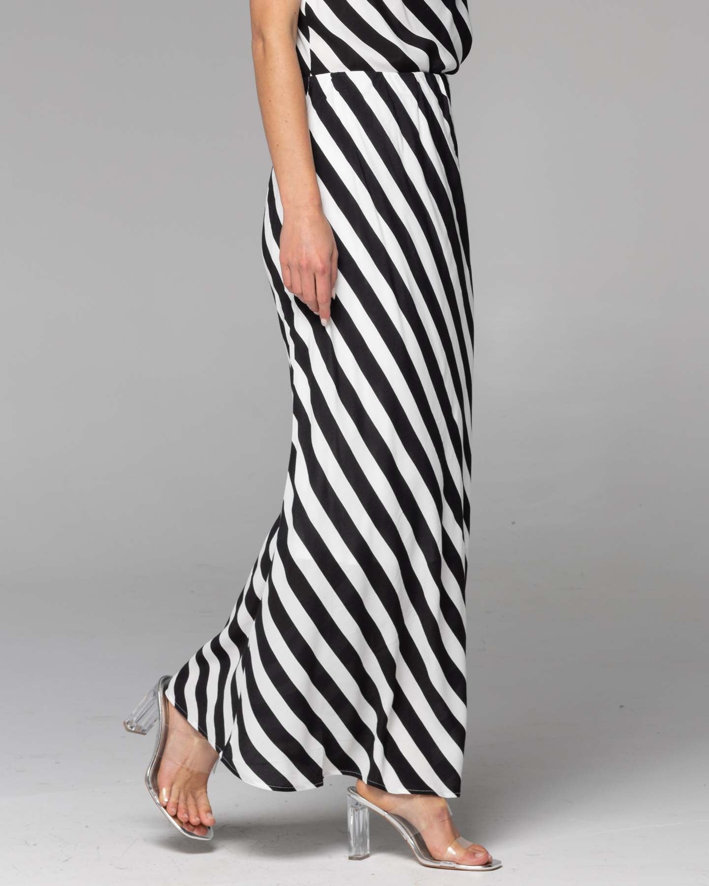 Black and white 2025 striped skirt australia